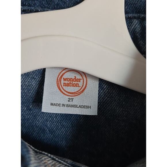 WONDER NATION Jacket 2T Blue Denim Button Up Coat Kids Boys - Picture 10 of 14